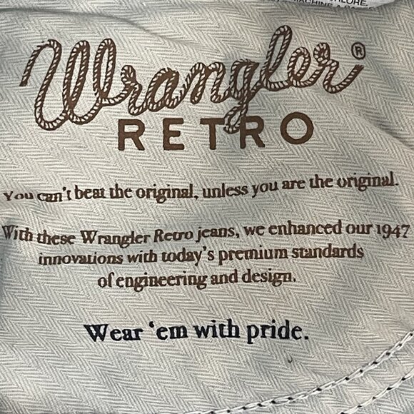 Wrangler Retro Denim High Rise Trouser Boot Flare Stretch Jeans Size 29 (30x27) - Picture 4 of 12